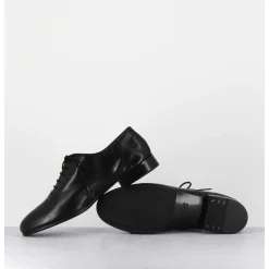 Derbies Minimalistes En Cuir Souple Noir - Stja Cow Black