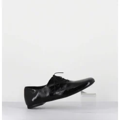Derbies Plats En Cuir Souple Noir - Maya 04 Glaze Nero