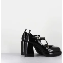 Mary-Jane A Plateforme En Cuir Vernis Noir - Abra Vernice Nero