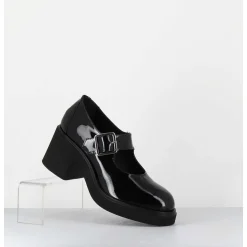 Mary-Jane A Talon En Cuir Vernis Noir - Al118 Vernice Nero