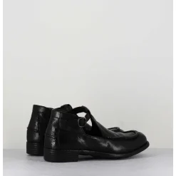 Mary-Janes En Cuir Noir - Calixte 032 Nero