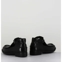 Mary-Janes En Cuir Noir - Calixte 032 Nero