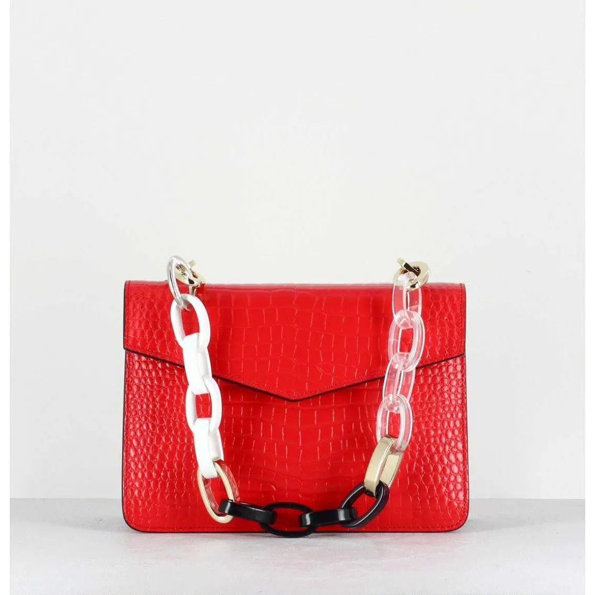 Mini Pixie Chunky Chain - Croco Rouge