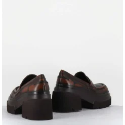 Mocassins Chunky En Cuir Marron Vieilli - E3728 Beta Cuoio