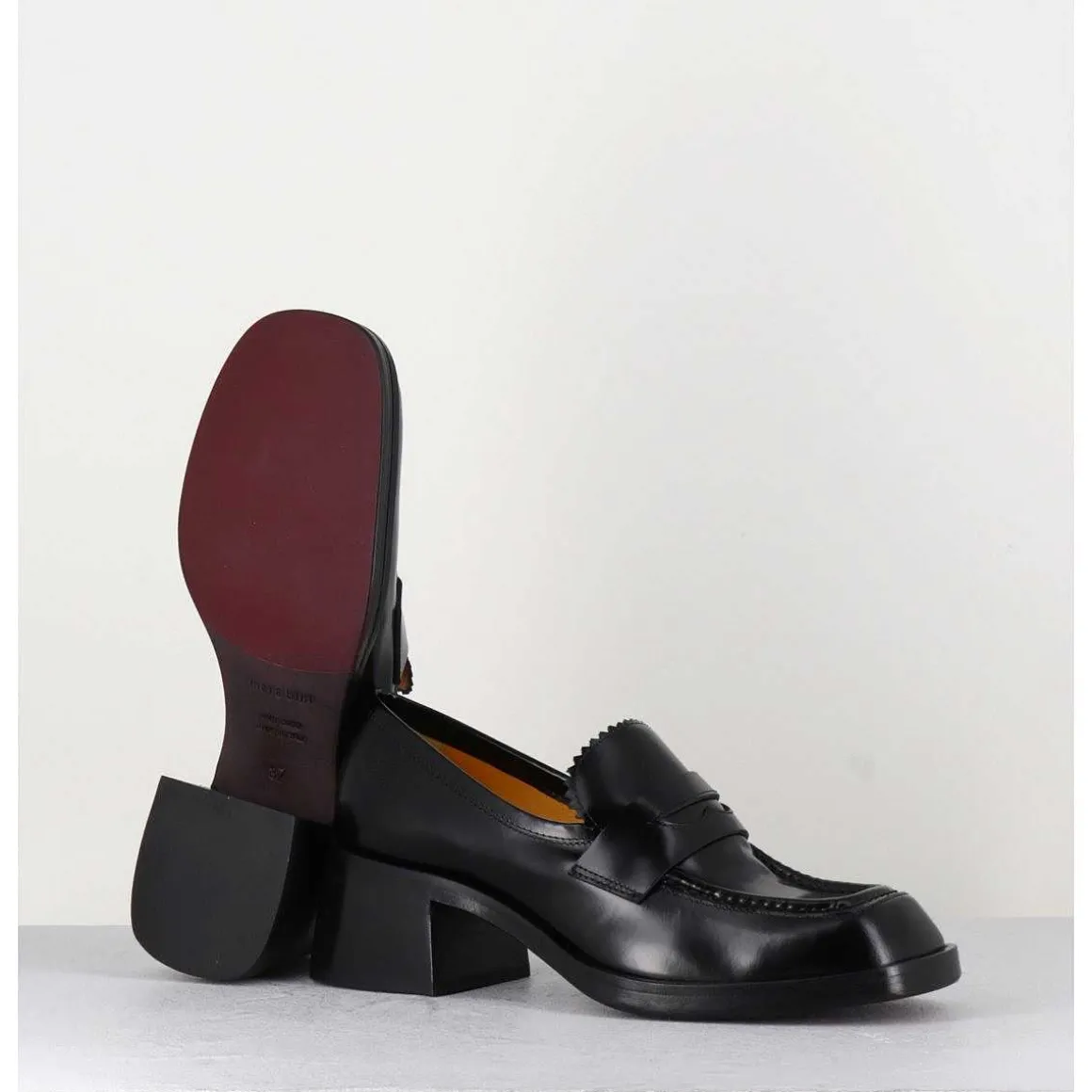 Mocassins En Cuir Noir - R271M Mousse Nero