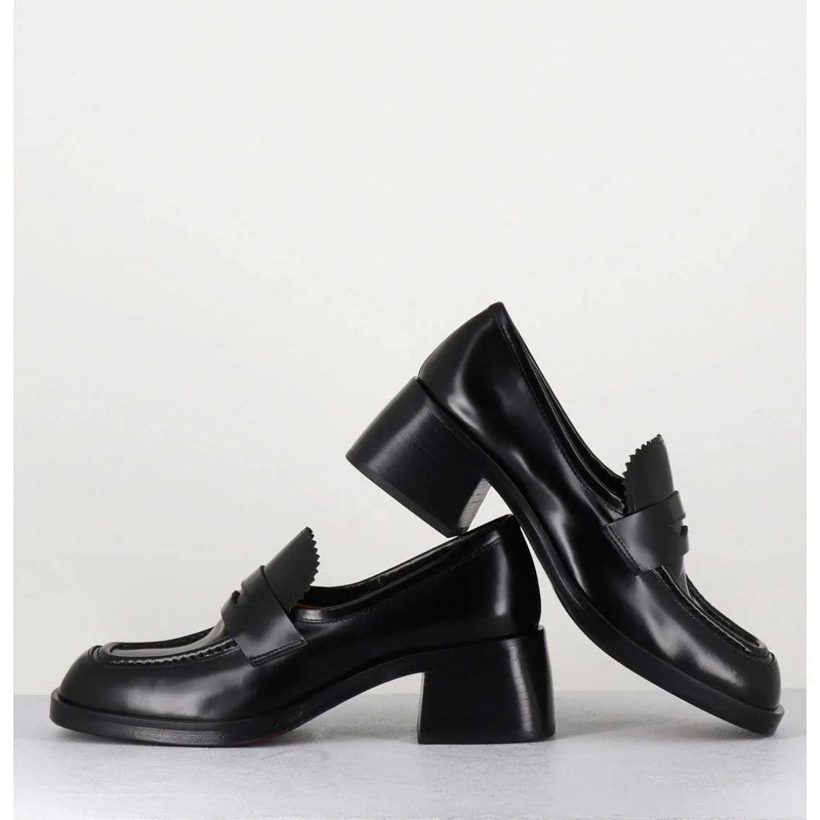 Mocassins En Cuir Noir - R271M Mousse Nero