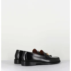 Mocassins En Cuir Noir Tour Eiffel - Tolf Nero