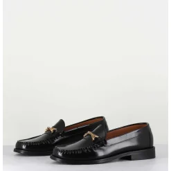 Mocassins En Cuir Noir Tour Eiffel - Tolf Nero