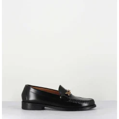 Mocassins En Cuir Noir Tour Eiffel - Tolf Nero