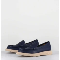 Mocassins Legers En Cuir Bleu Marine - S146 Cloud Blue
