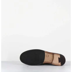 Mocassins Plats En Cuir Glace Bleu Marine - Zoe56040 Blue