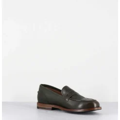 Mocassins Plats En Cuir Glace Vert - Zoe56040 Foresta