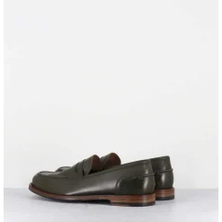 Mocassins Plats En Cuir Glace Vert - Zoe56040 Foresta