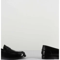 Mocassins Plats En Cuir Glace Noir - Zoe56040 Black