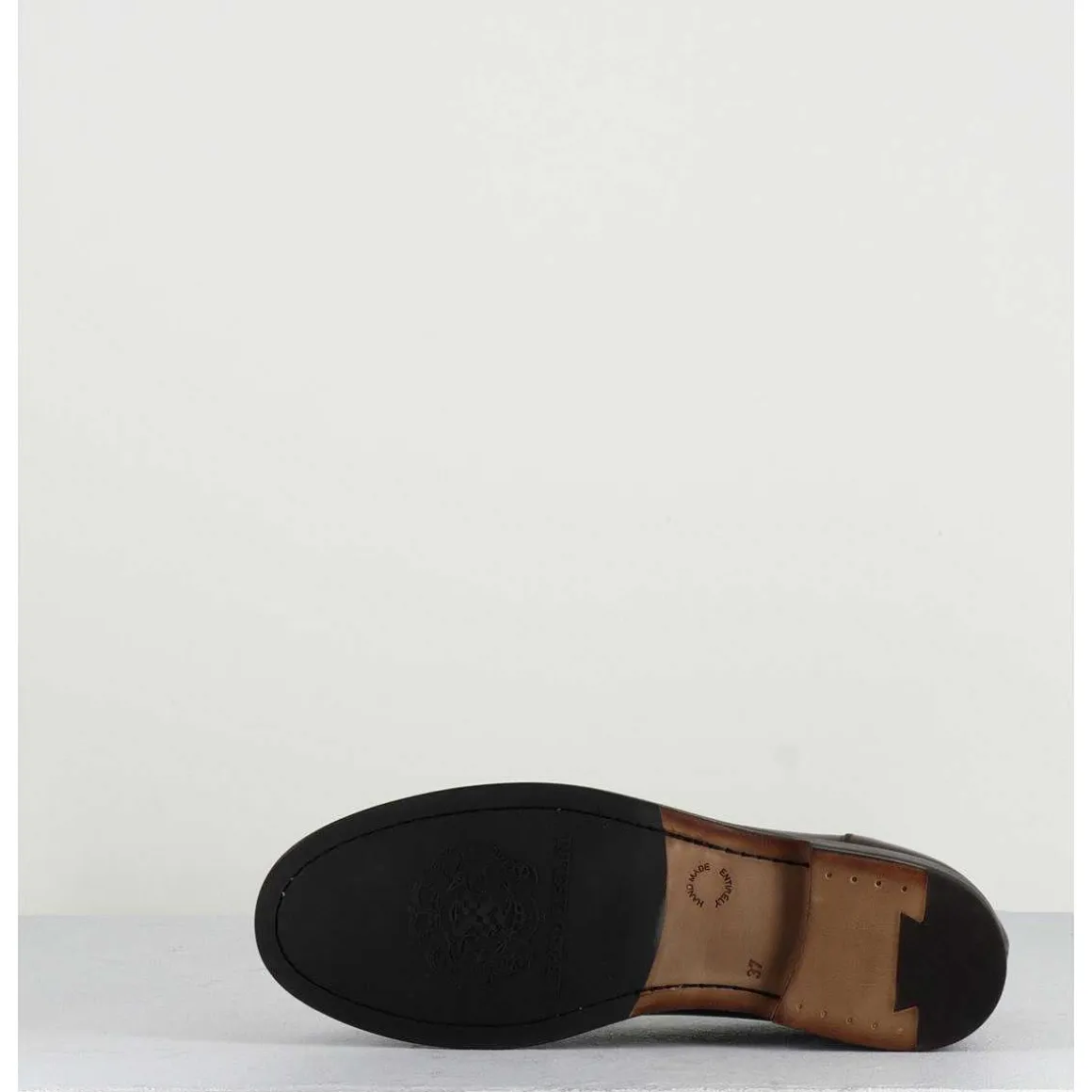 Mocassins Plats En Cuir Glace Marron - Zoe56040 Brown