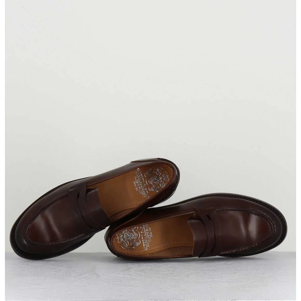 Mocassins Plats En Cuir Glace Marron - Zoe56040 Brown