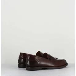 Mocassins Plats En Cuir Glace Marron - Zoe56040 Brown