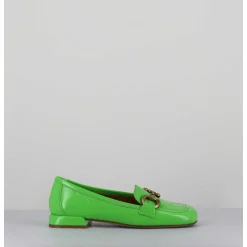 Mocassins 60S En Cuir Vernis Vert Pomme - Lake Naplak Verde