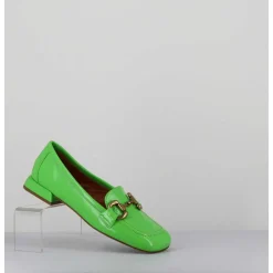 Mocassins 60S En Cuir Vernis Vert Pomme - Lake Naplak Verde