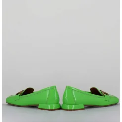 Mocassins 60S En Cuir Vernis Vert Pomme - Lake Naplak Verde