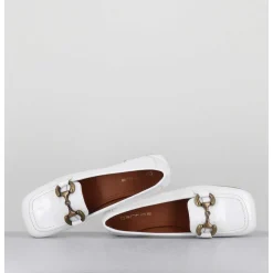 Mocassins 60S En Cuir Vernis Blanc - Lake Naplak Bianco