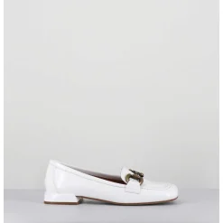 Mocassins 60S En Cuir Vernis Blanc - Lake Naplak Bianco