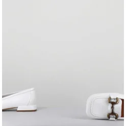 Mocassins 60S En Cuir Vernis Blanc - Lake Naplak Bianco