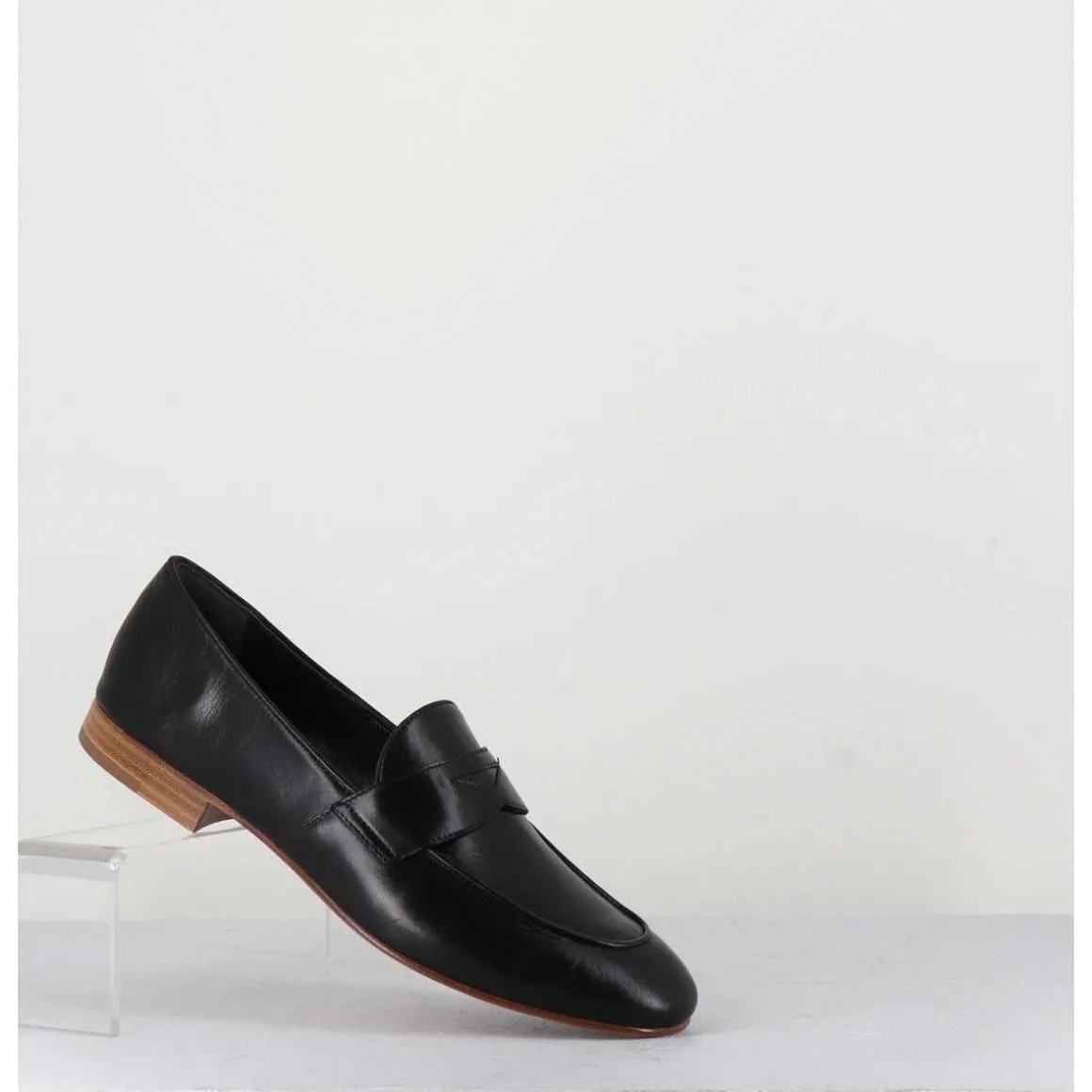 Mocassins Souples En Cuir Noir - N126 Nero