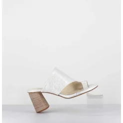 Mules A Talon Entre-Doigts Naplak Blanc - Maya01 Magma Ivory