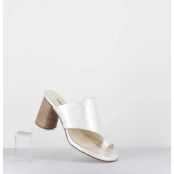 Mules A Talon Entre-Doigts Naplak Blanc - Maya01 Magma Ivory