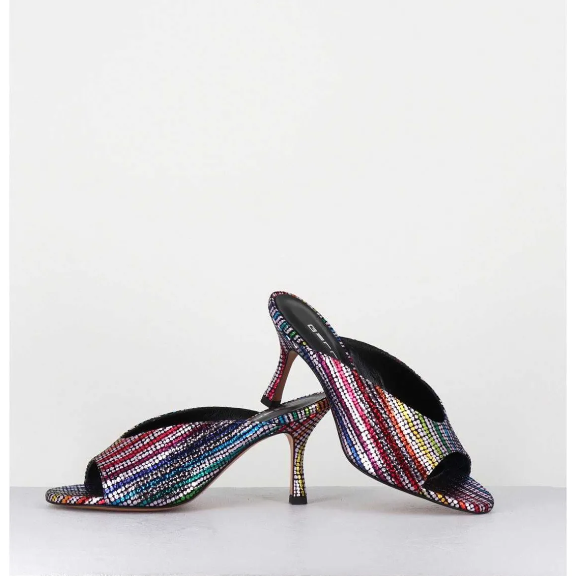 Mules A Taon Disco Print 80S - Sosta Tennis Nero