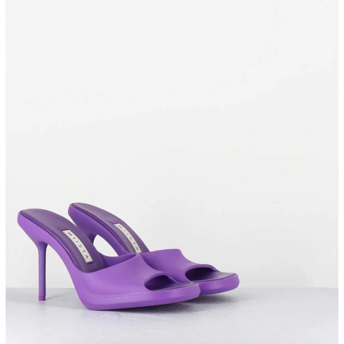 Mules Barbie En Gomme Violette & Talon Stiletto - Ida Purple Sandals