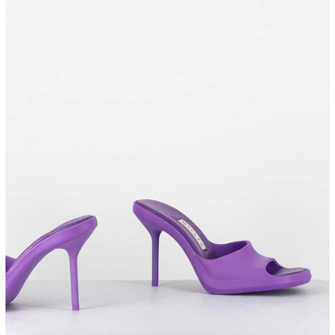 Mules Barbie En Gomme Violette & Talon Stiletto - Ida Purple Sandals