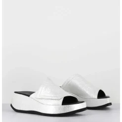Mules Compensees Asymetriques Naplak Blanc - Galau Magma Ivory