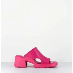 Mules 90S Cuir Rose & Surpiqures - Tawny Pink Mules