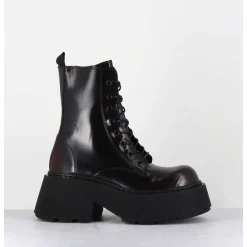Rangers A Lacets En Cuir Bordeaux Fume - 1D7700D Apollo Bordeaux