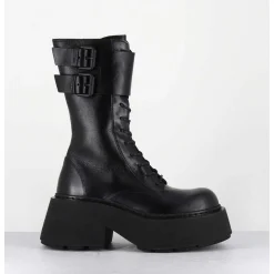 Rangers En Cuir Noir - 1D7708D Mayon Black