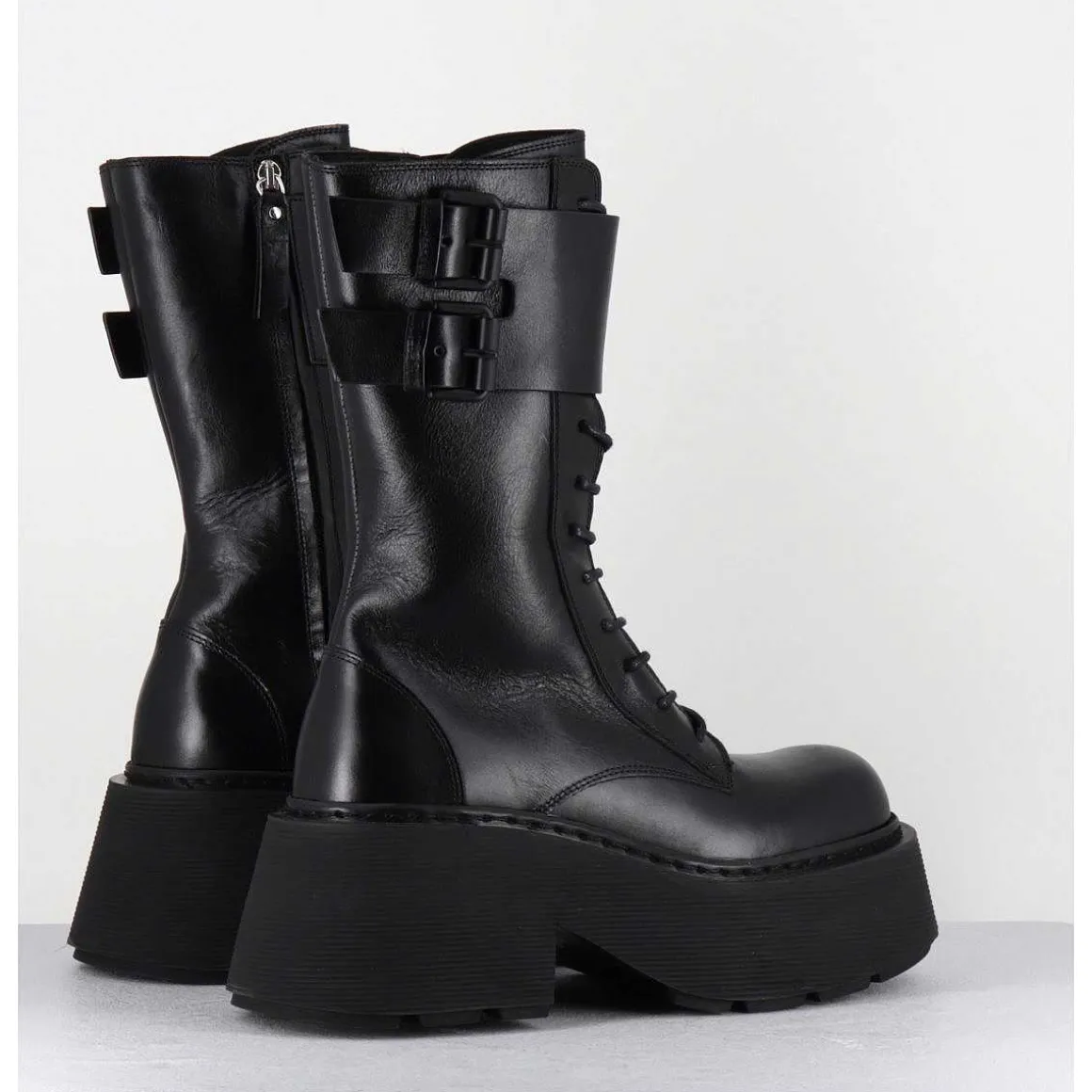 Rangers En Cuir Noir - 1D7708D Mayon Black