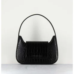 Retro Bag Black - Croco Noir