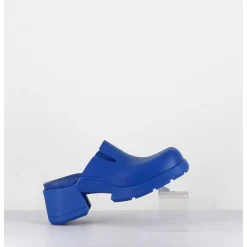 90S Blue Rubber Clogs - Blissa Blue Mules