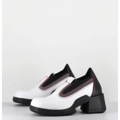 90S Futuristic Shoes Cuir Blanc & Lycra - Kuda White Boots