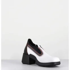 90S Futuristic Shoes Cuir Blanc & Lycra - Kuda White Boots