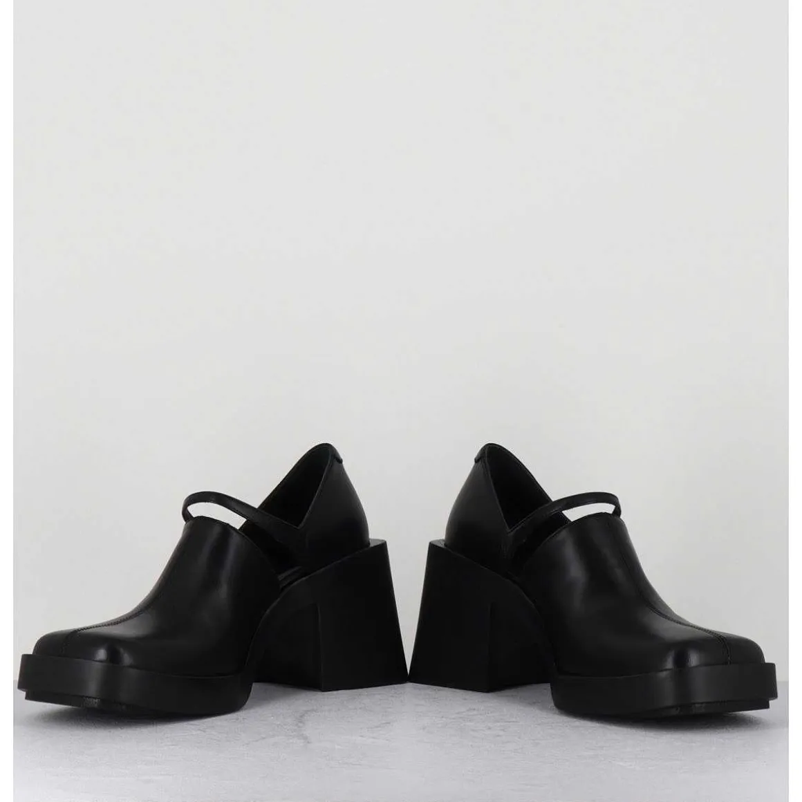 90S Mary-Jane Cuir Souple Noir - Kim Black