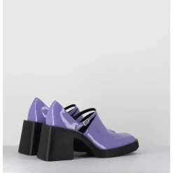 90S Mary-Jane En Cuir Vernis Lilas - Kim Lilac Patent