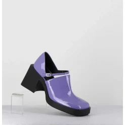 90S Mary-Jane En Cuir Vernis Lilas - Kim Lilac Patent