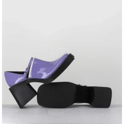 90S Mary-Jane En Cuir Vernis Lilas - Kim Lilac Patent
