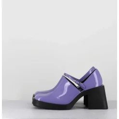 90S Mary-Jane En Cuir Vernis Lilas - Kim Lilac Patent