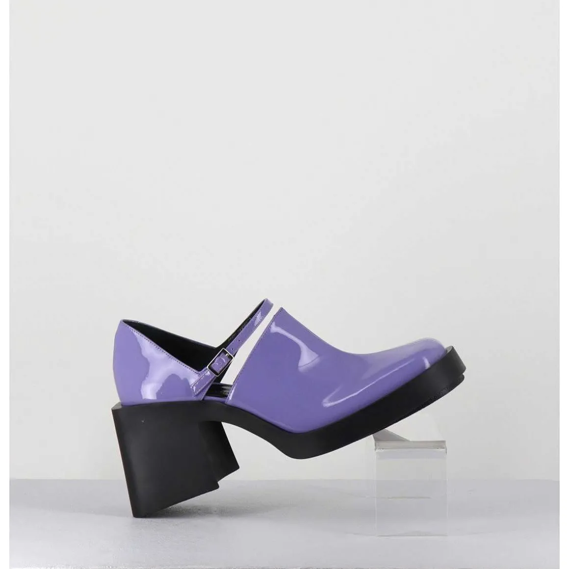 90S Mary-Jane En Cuir Vernis Lilas - Kim Lilac Patent