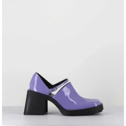 90S Mary-Jane En Cuir Vernis Lilas - Kim Lilac Patent