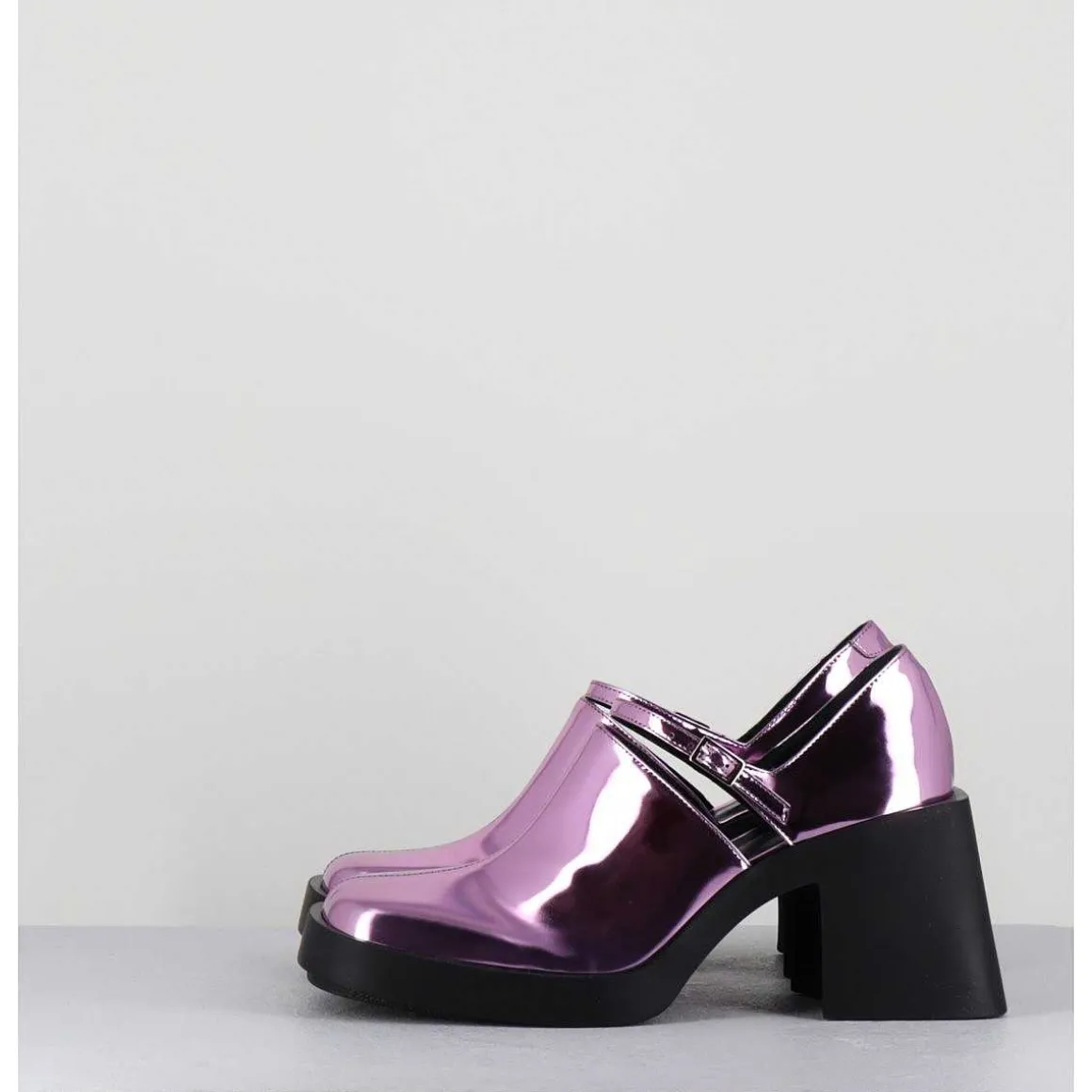 90S Mary-Jane Miroir Rose - Kim Metallic Pink